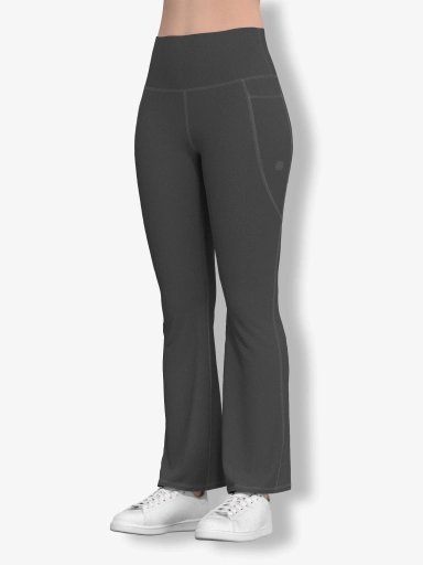 Active Flared Pocket Pants - Charcoal Grey
