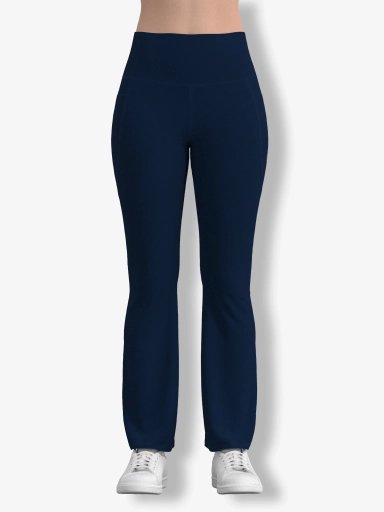 Active Flared Pocket Pants - Navy Blue