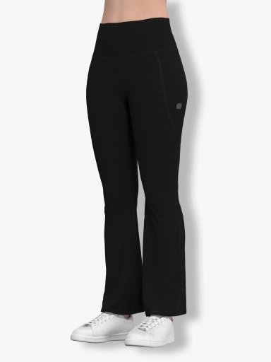 Active Flared Pocket Pants - Black
