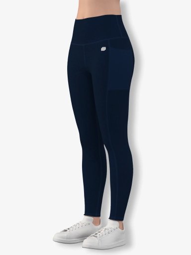 sfytt Active High Waist Pocket Leggings - Navy Blue
